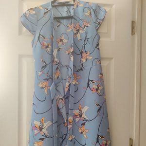 Blue Summer Wrap Around Dress